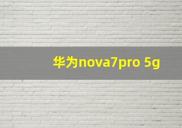 华为nova7pro 5g